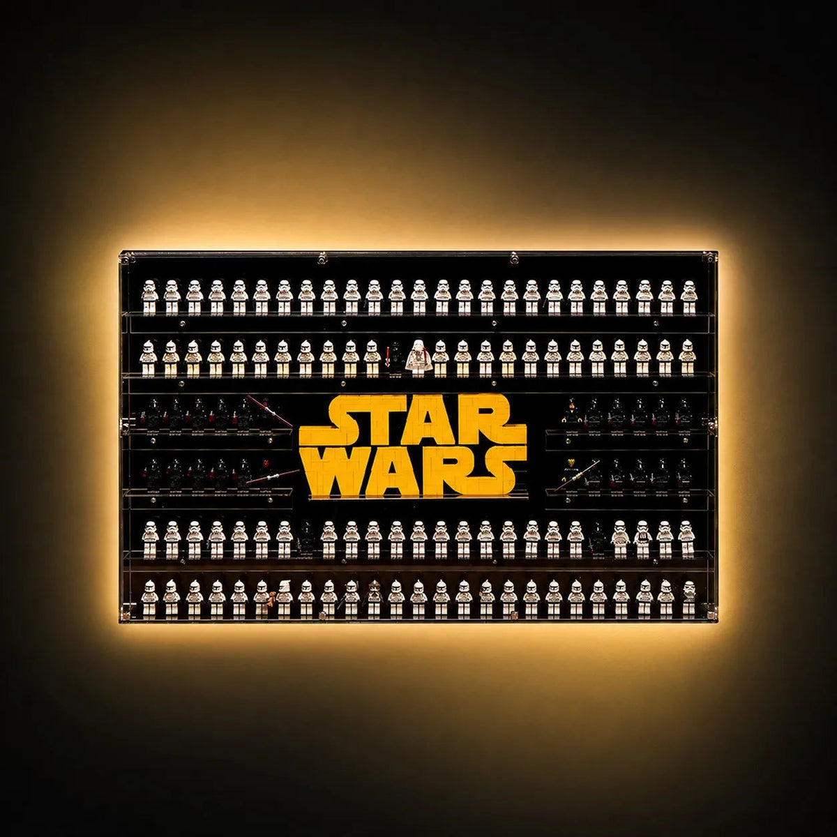 Wall Display Case for Up to 124 LEGO® Minifigures - Star Wars