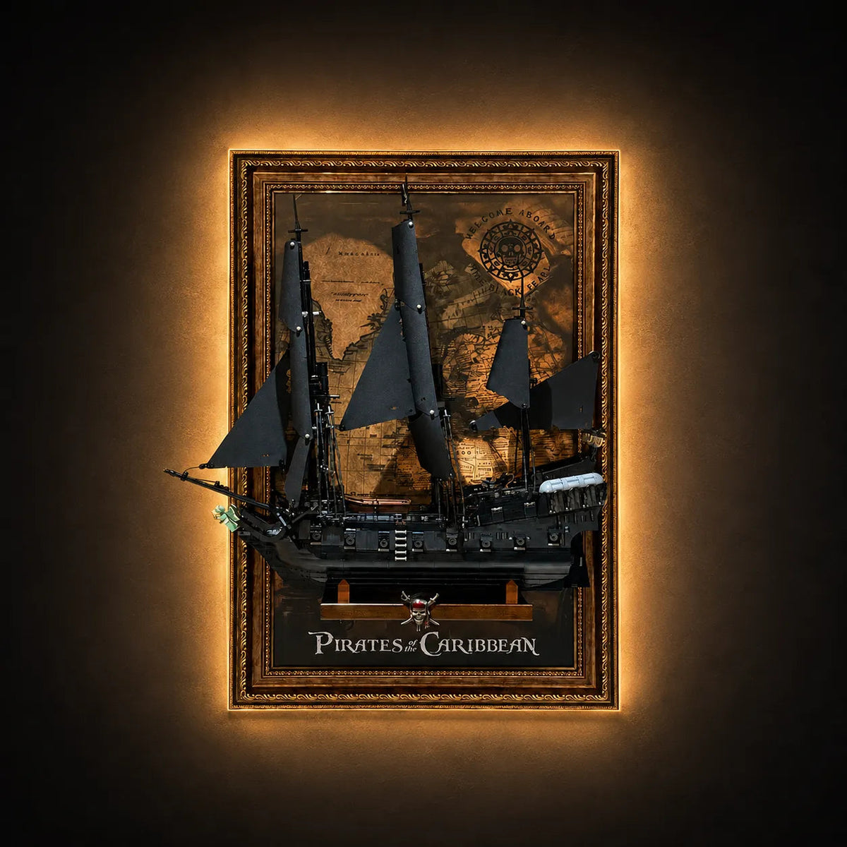 Wall Display Frame for LEGO® Icons Captain Jack Sparrow’s Pirate Ship 10365 - Pirate Ship / Standard Display Edition