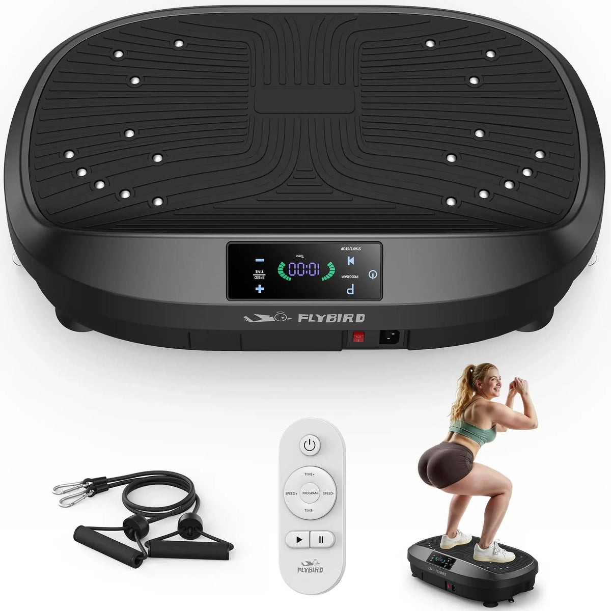 FED Fitness Flybird Series VP1 Mini Vibration Plate - Black