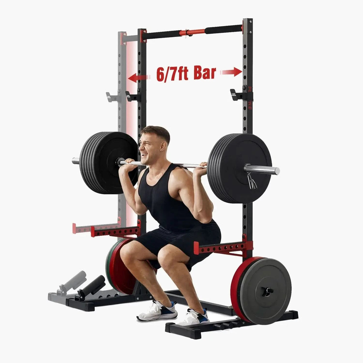 FED Fitness Flybird Series SR1 Adjustable Width Squat Rack With Pull-Up Bar - Squat Rack Only