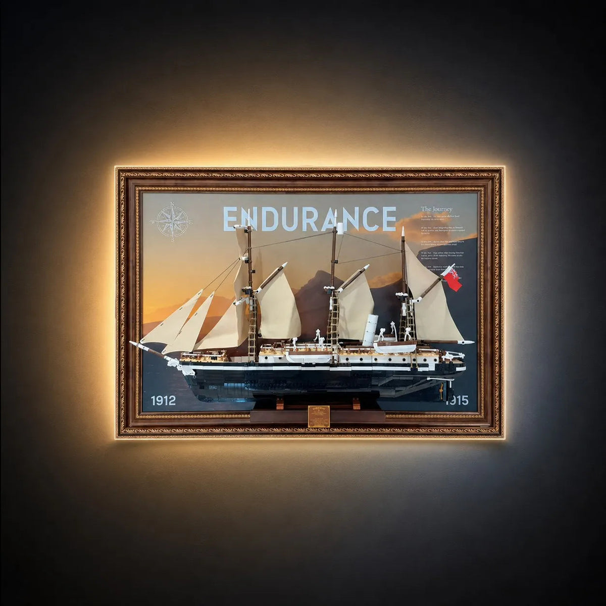 Wall Mount Display Frame for LEGO® The Endurance 10335 - The Endurance / Standard Display Edition