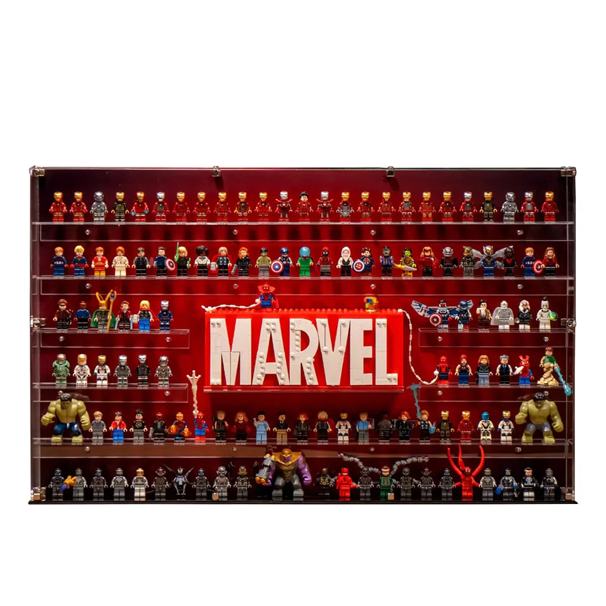 Wall Display Case for Up to 124 LEGO® Marvel Minifigures