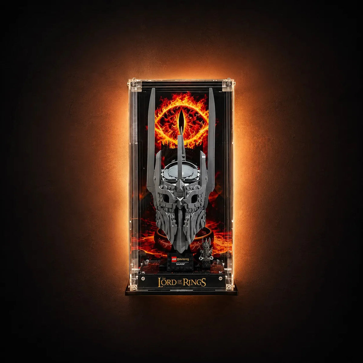Acrylic Display Case Compatible with LEGO® Sauron's Helmet Set 11373