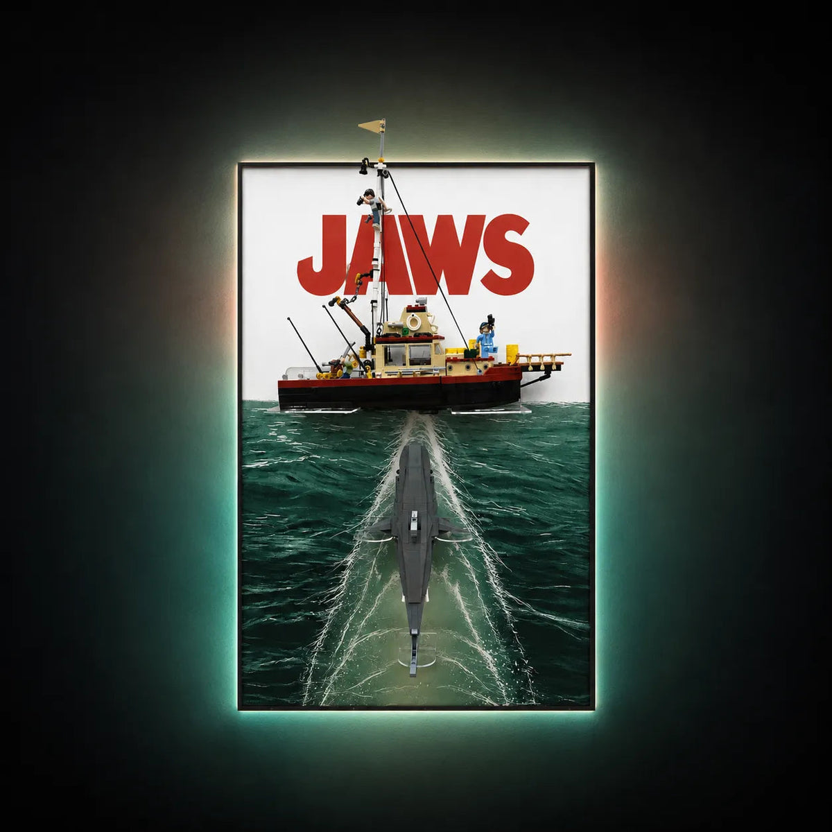 Wall Display Frame for LEGO® Ideas Jaws 21350 - Standard Display Edition
