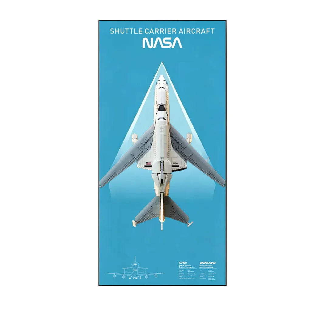 Wall Display Frame for LEGO® Icons Shuttle Carrier Aircraft 10360 - Standard Display Edition