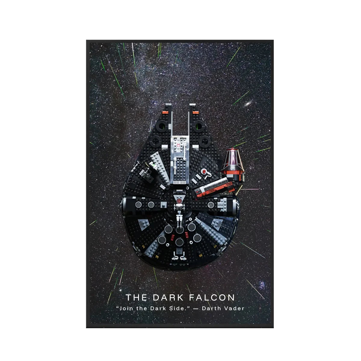Wall Display Frame for LEGO® Star Wars™ The Dark Falcon 75389 | Galactic Shadows - The Dark Falcon 75389 / Standard Display Edition