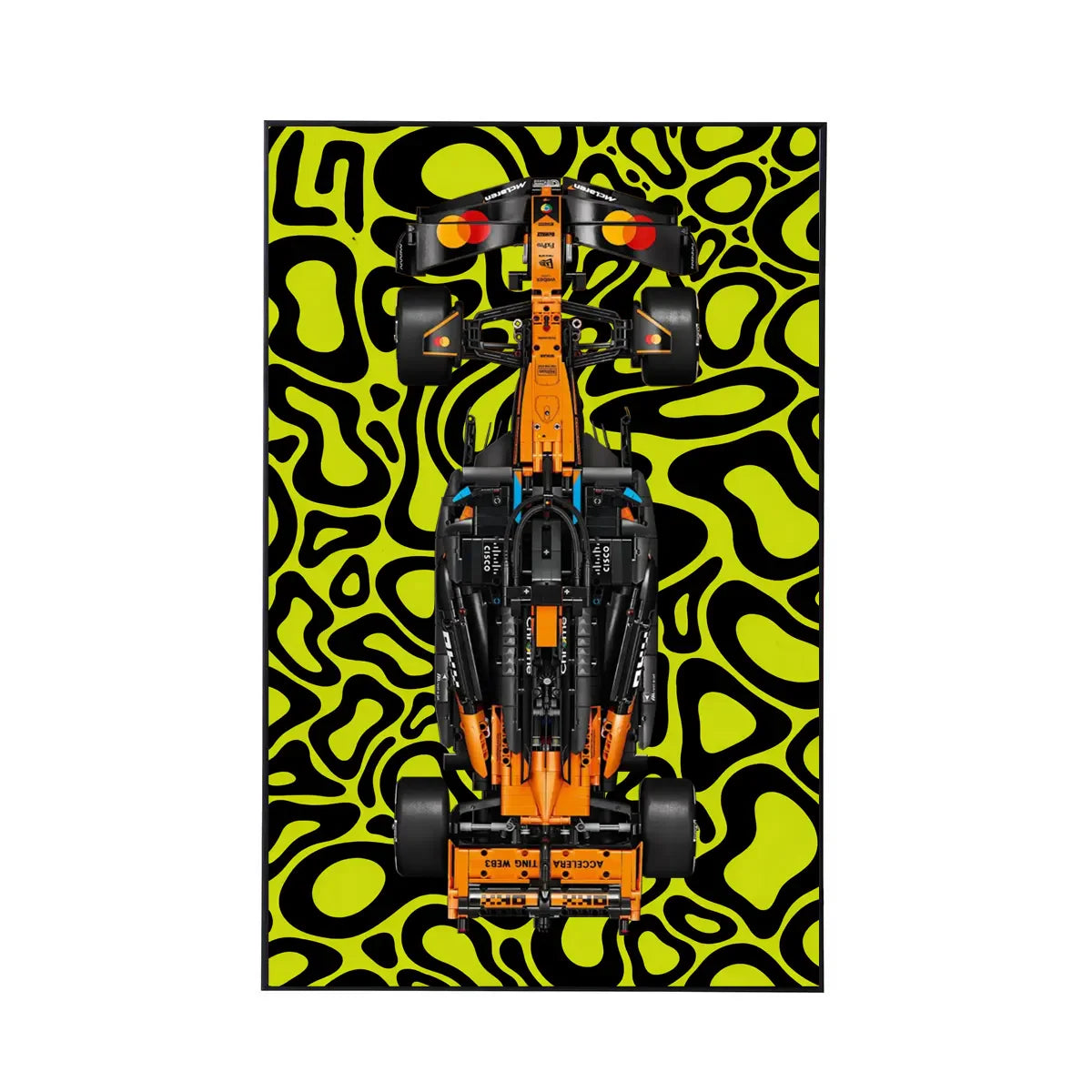 Wall Display Frame Compatible with LEGO® McLaren MCL39 F1® Car 42228 | Style H - McLaren F1 / Standard Display Edition
