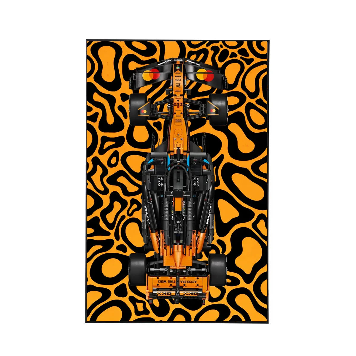 Wall Display Frame Compatible with LEGO® McLaren MCL39 F1® Car 42228 | Style G - McLaren F1 / A / Standard Display Edition