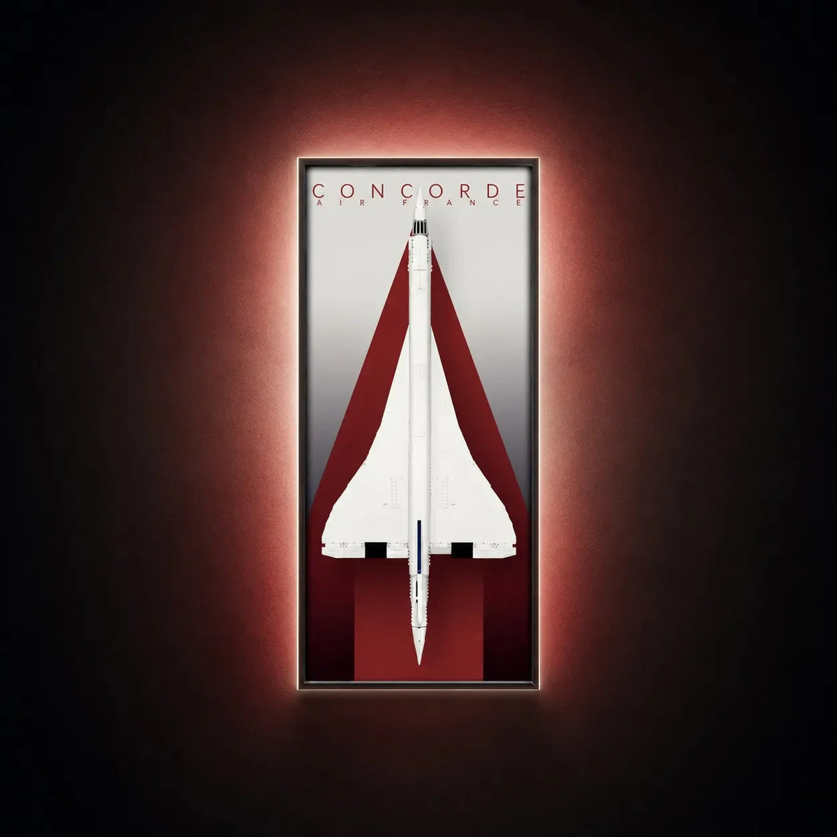 Wall Display Frame Compatible with LEGO® Icons Concorde Set #10318 - Concorde / Standard Display Edition