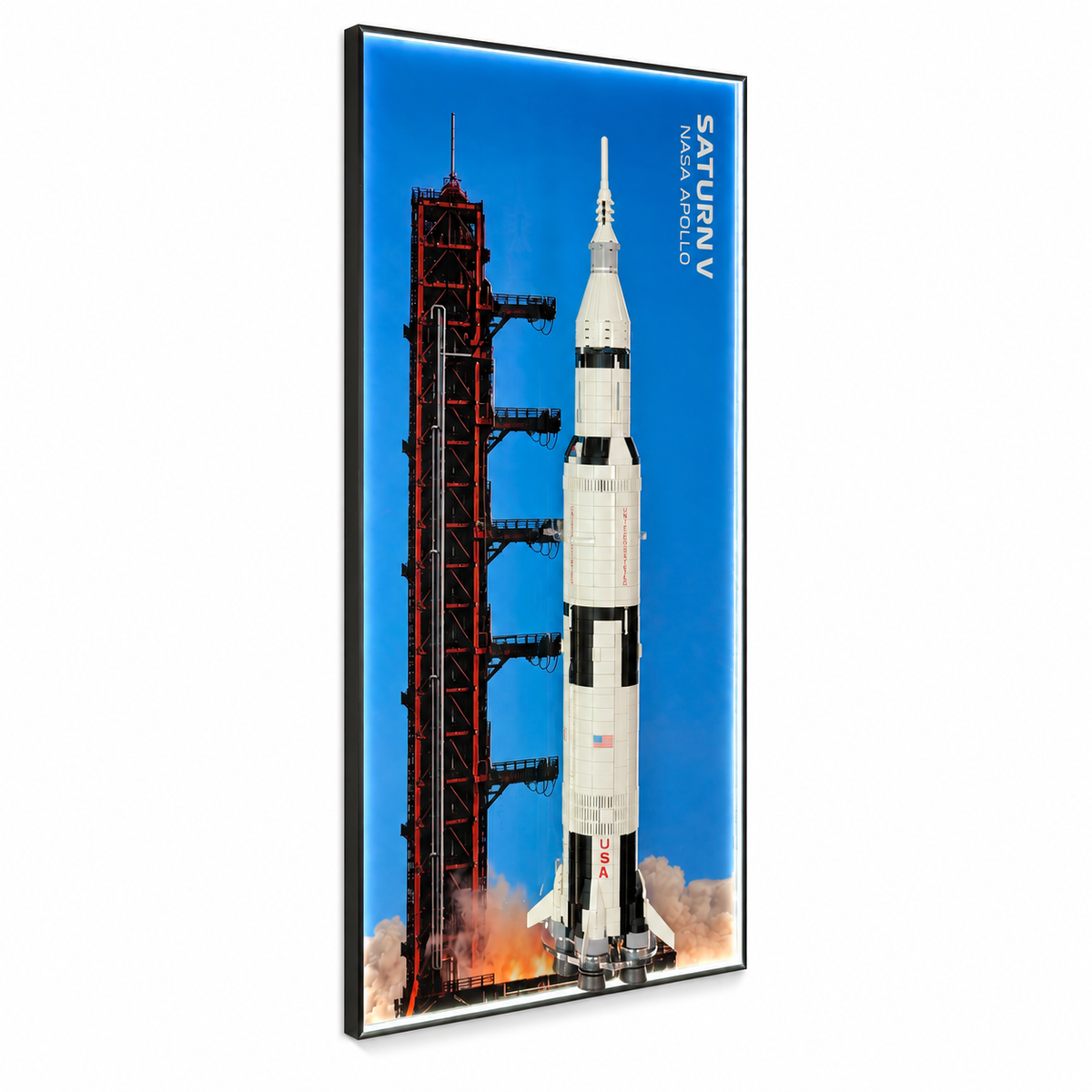 Wall Display Frame for LEGO® Icons™ NASA Apollo Saturn V 92176 - NASA Apollo Saturn V 92176 / Standard Display Edition