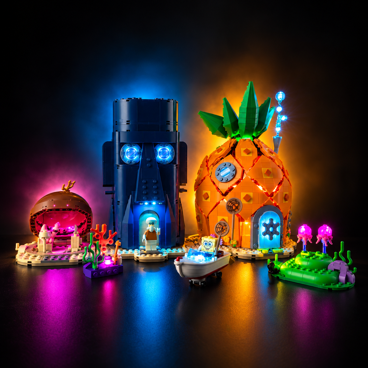 Light Kit Compatible with LEGO® SpongeBob SquarePants: Bikini Bottom Set 11386 - Touch Version