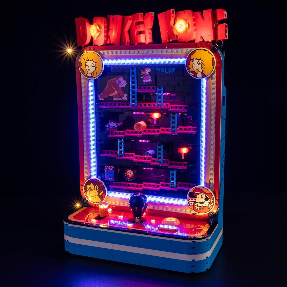 Light Kit Compatible with LEGO® Donkey Kong Arcade Set 72051 - Touch Version