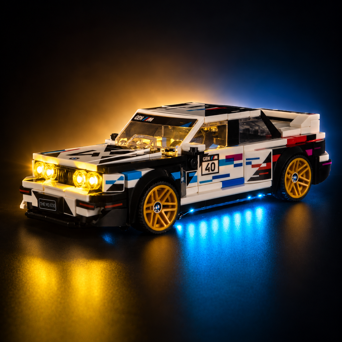 Light Kit Compatible with LEGO® BMW M3 (E30) Set 77263 - Touch Version