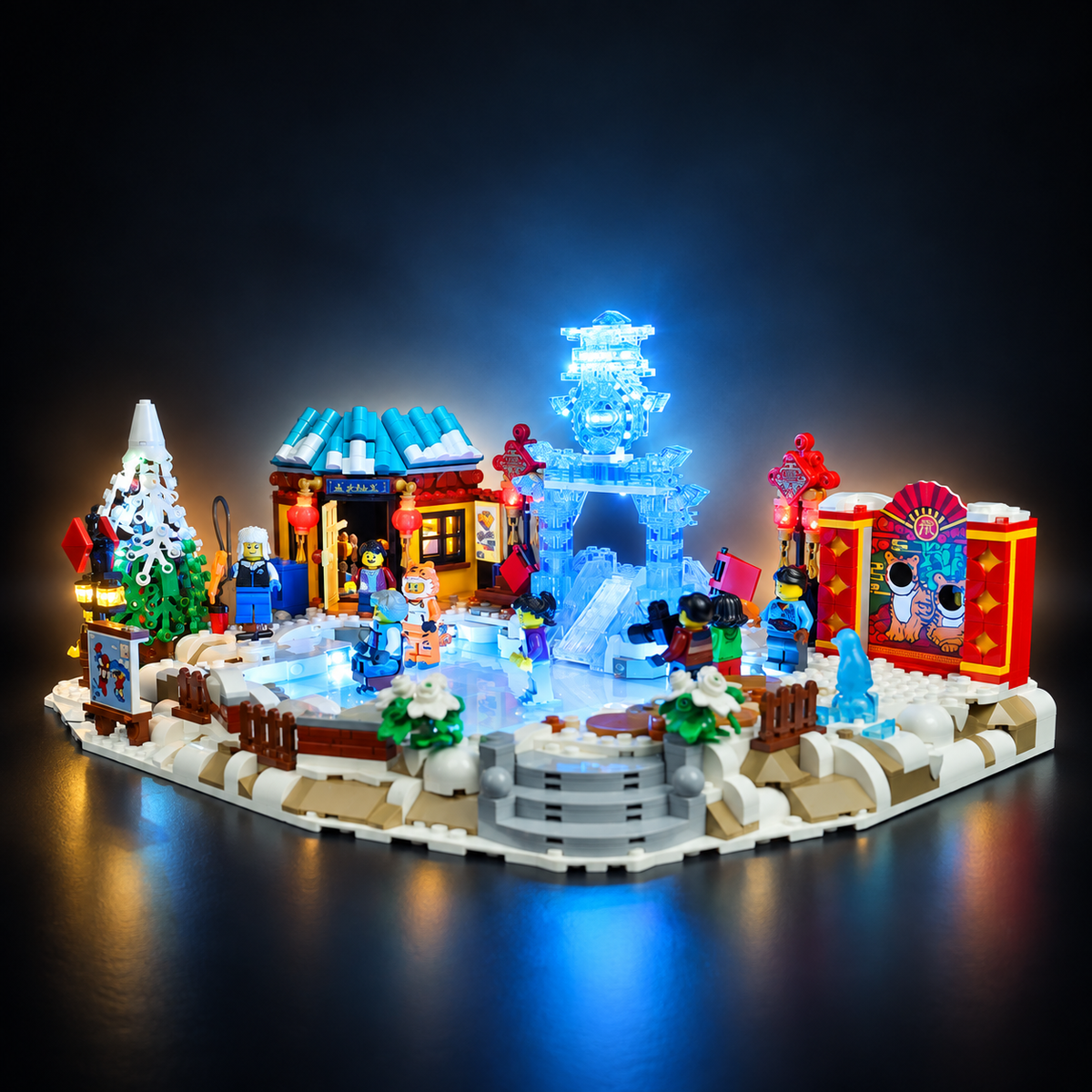 Light Kit Compatible with LEGO® Lunar New Year Ice Festival Set 80109 - Classic Version