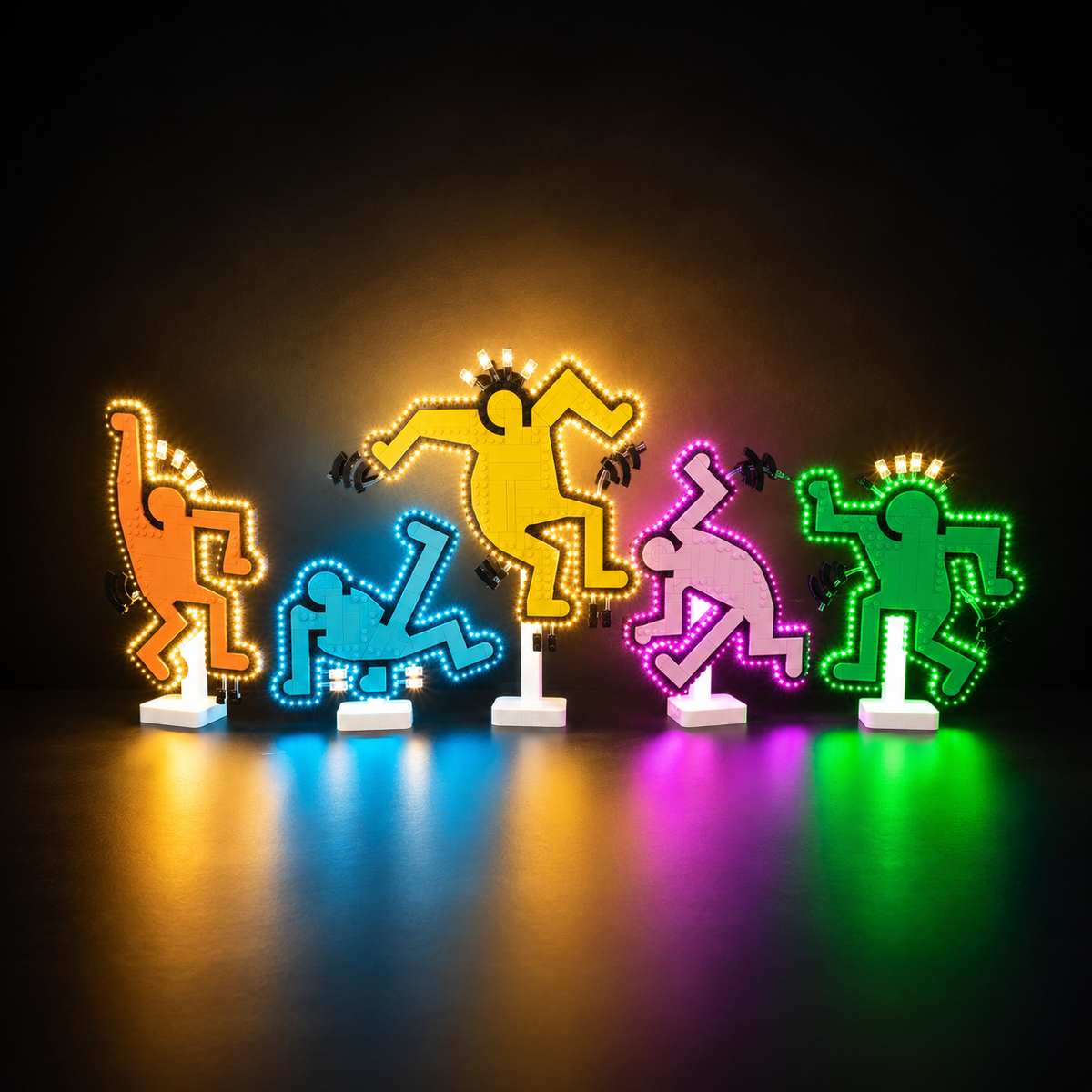 Light Kit Compatible with LEGO® Keith Haring Dancing Figures Set 31216 - Classic Version