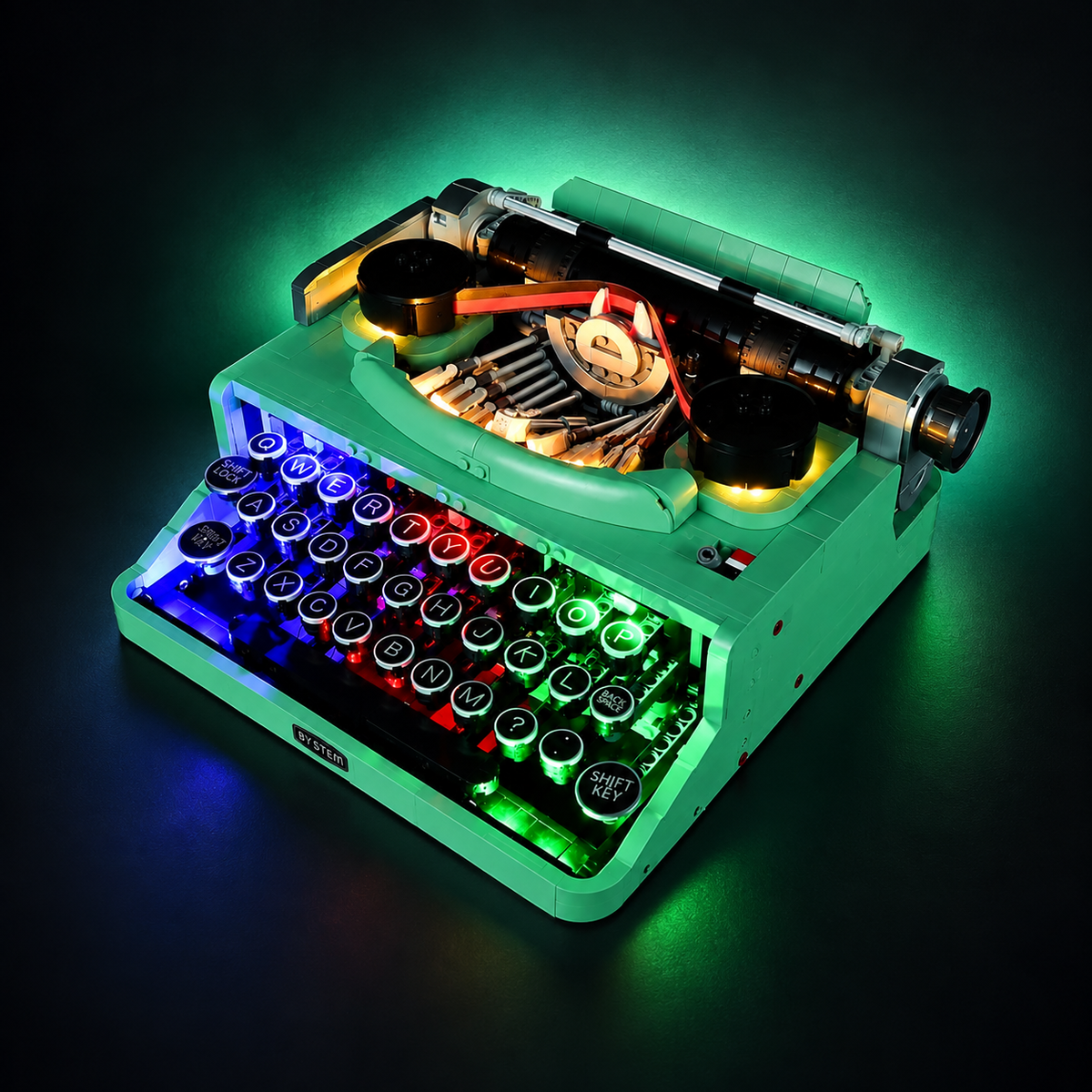 Light Kit Compatible with LEGO® Mechanical Typewriter Set 21327 - Classic Version