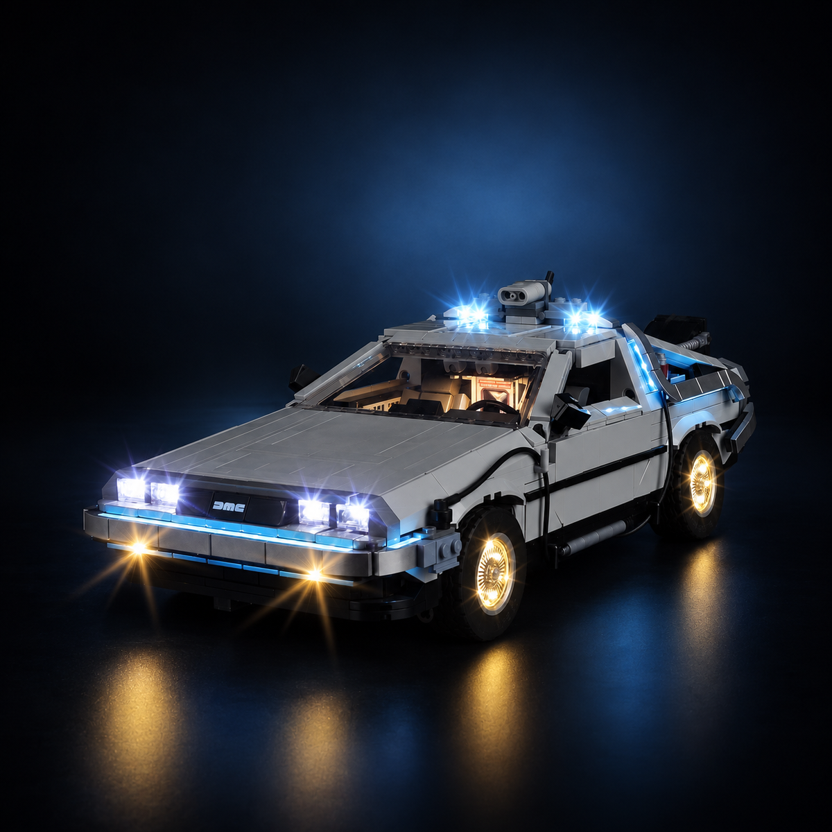 Light Kit Compatible with LEGO® Back to the Future™ Time Machine Set 10300 - Classic Version