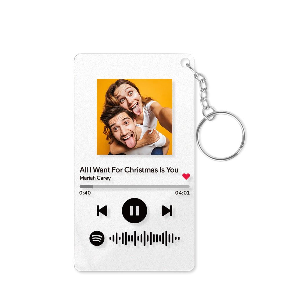 Music Plaque Keychain Spotify Gift 1st Anniversary Gift Christmas Gifts